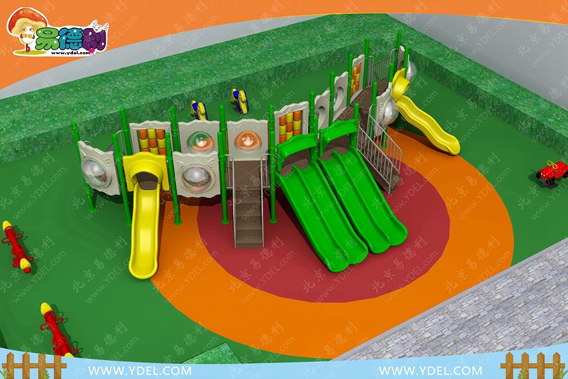 社區(qū)兒童組合滑梯設備三