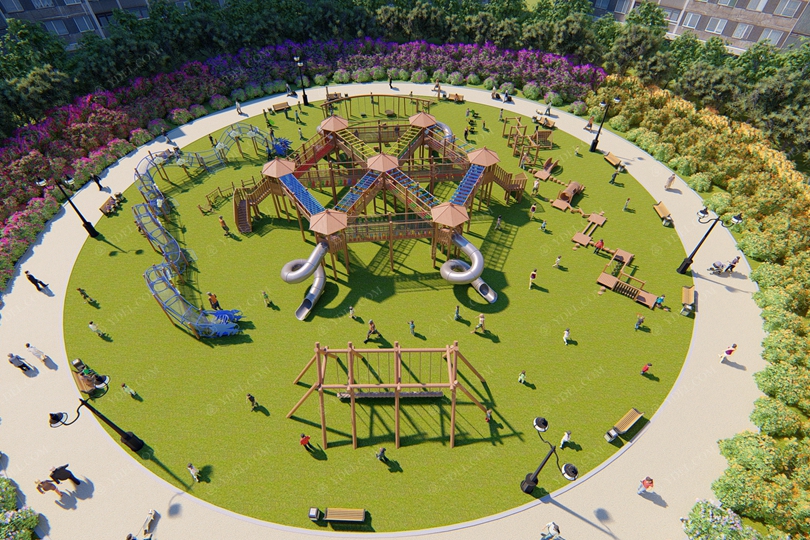 戶外社區空間兒童游樂設備
